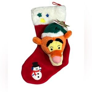 Vintage 1999 Disney Winnie the Pooh Tigger 3D Christmas Singing Stocking NWT